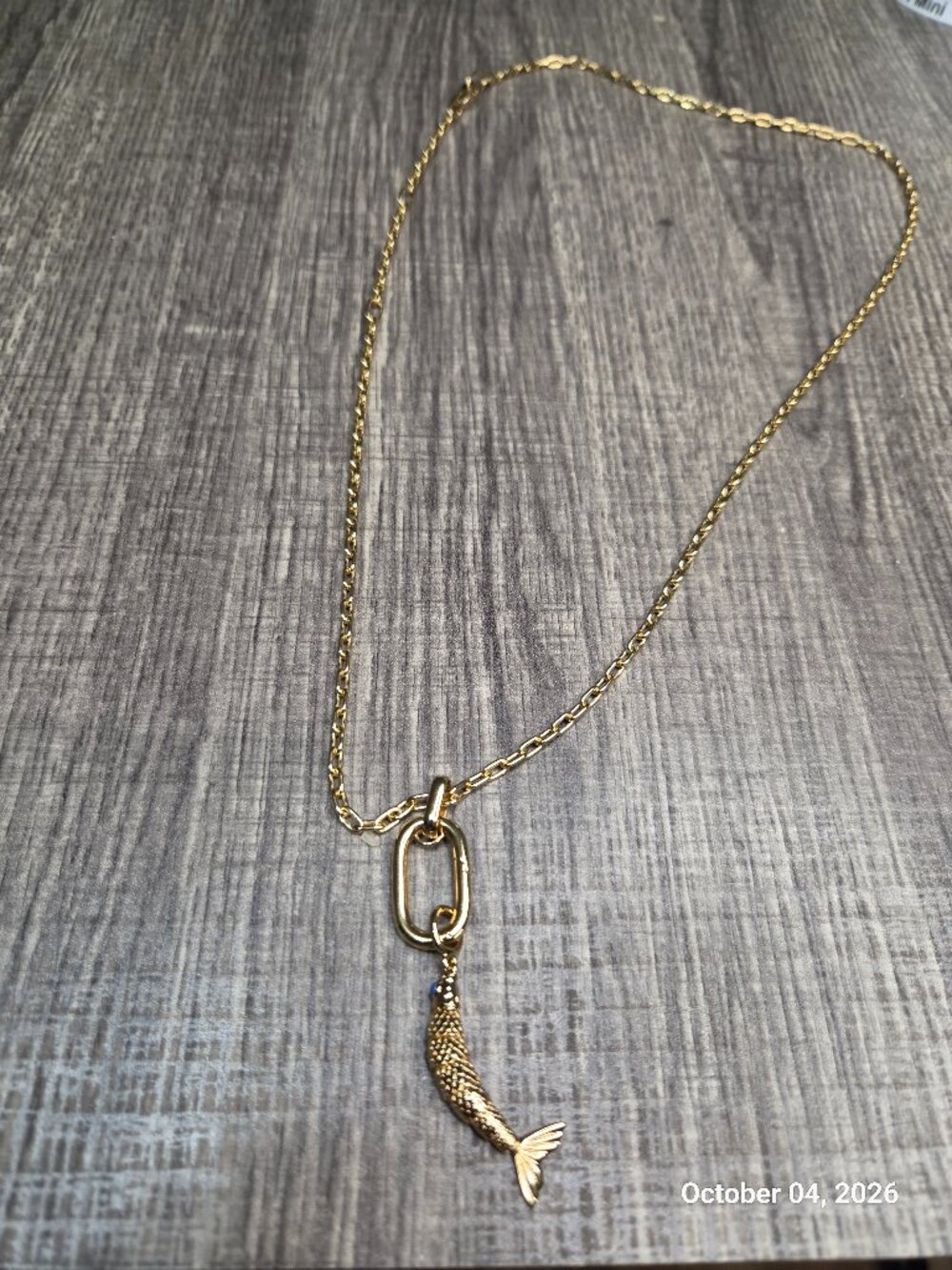 Authentic Pandora Sardine Fish Necklace Set